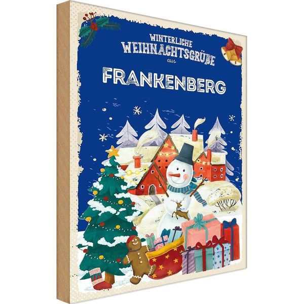 Vianmo Insegna In Legno 18X12 Cm WeihnachtsgrüßE Frankenberg-image