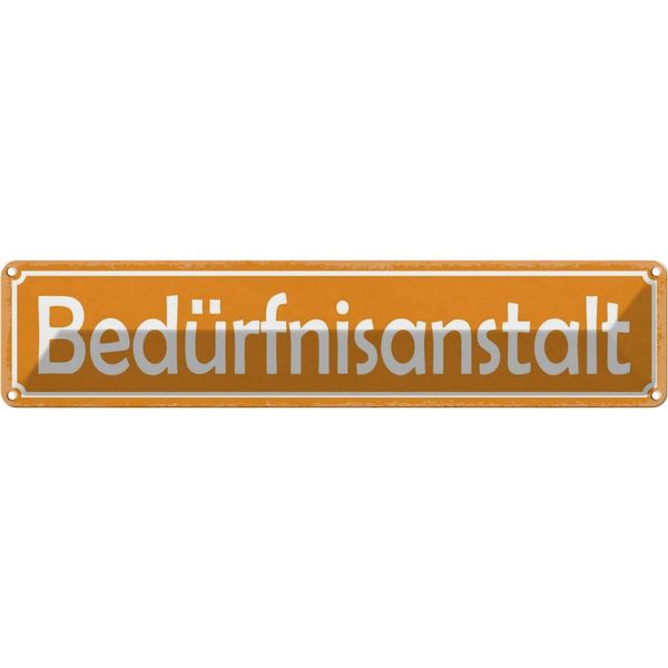 Vianmo Insegna Di Latta 10X46 Cm BedüRfnisanstalt Wc Toiletten-image