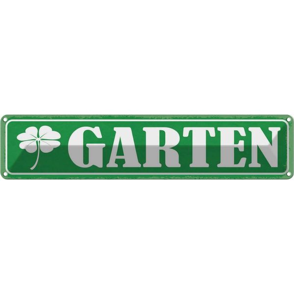 Vianmo Insegna Di Latta 10X46 Cm Garten Blume GrüN-image