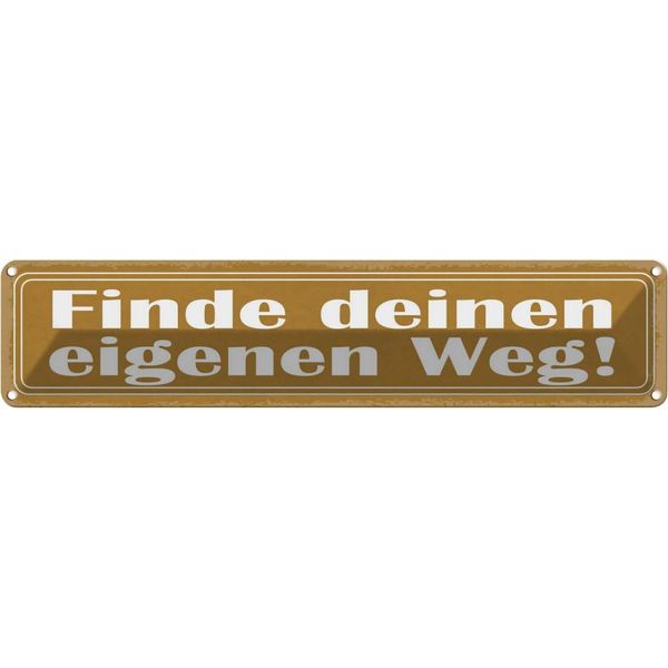 Vianmo Insegna Di Latta 10X46 Cm Finde Deinen Eigenen Weg!-image