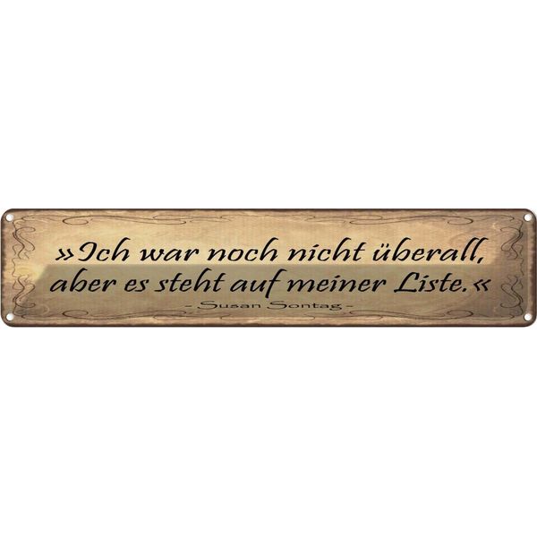 Vianmo Insegna Di Latta 10X46 Cm Ich War Nicht üBerall Aber Steht-image