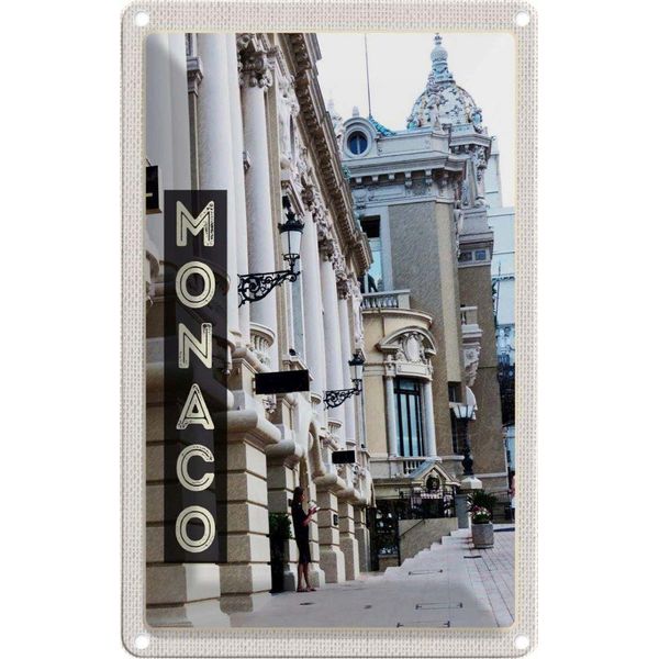 Vianmo Insegna Di Latta 30X20 Cm Monaco Frankreich SehenswüRdigkeiten-image