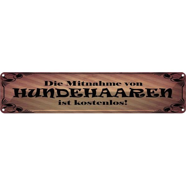 Vianmo Insegna Di Latta 10X46 Cm Mitnahme Hundehaare Kostenlos-image
