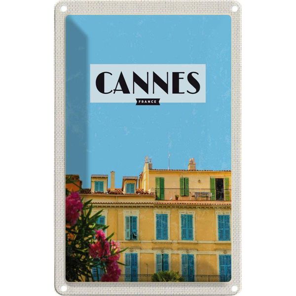 Vianmo Insegna Di Latta 18X12 Cm Cannes France Frankreich Tourismus-image