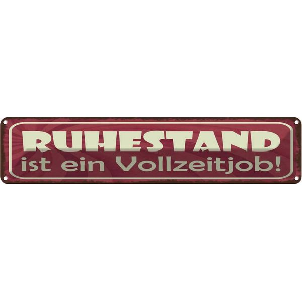 Vianmo Insegna Di Latta 10X46 Cm Ruhestand Ist Ein Vollzeitjob-image