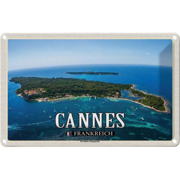 Vianmo Insegna Di Latta 20X30 Cm Cannes Frankreich Ile Sainte-Marguerite-image