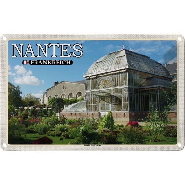 Vianmo Insegna Di Latta 12X18 Cm Nantes Frankreich Jardin Des Plantes-image