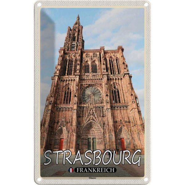 Vianmo Insegna Di Latta 18X12 Cm Strasbourg Frankreich MüNster-image