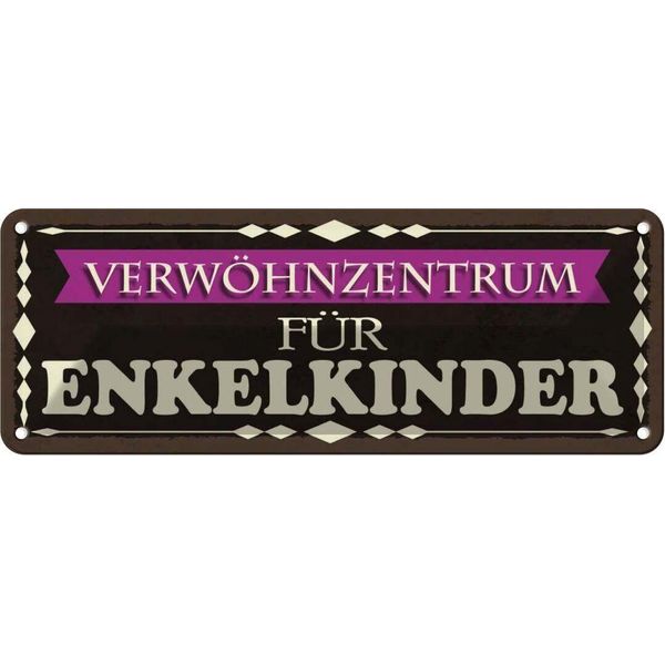 Vianmo Insegna Di Latta 10X27 Cm VerwöHnzentrum FüR Enkelkinder-image
