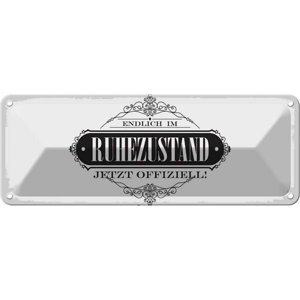 Vianmo Insegna Di Latta 10X27 Cm Vintage Endlich Im Ruhestand-image
