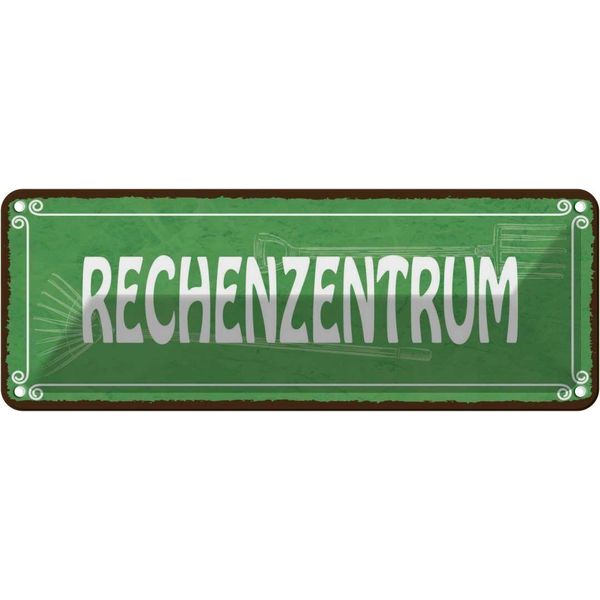 Vianmo Insegna Di Latta 10X27 Cm Rechenzentrum GäRtner Garten-image
