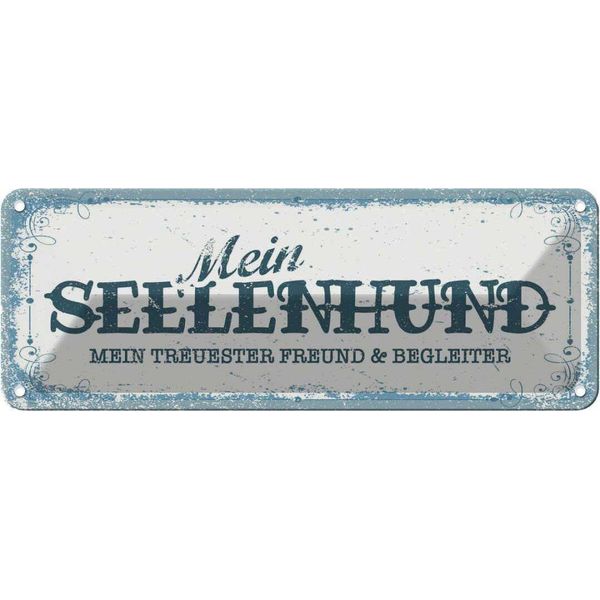 Vianmo Insegna Di Latta 10X27 Cm Mein Seelenhund Mein Treuester-image