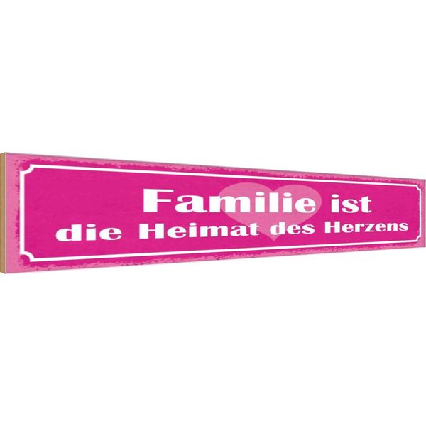 Vianmo Insegna In Legno 10X46 Cm Familie Ist Heimat Des Herzens-image