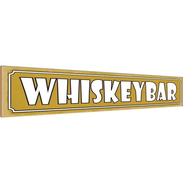Vianmo Insegna In Legno 10X46 Cm Whiskeybar Alkohol-image