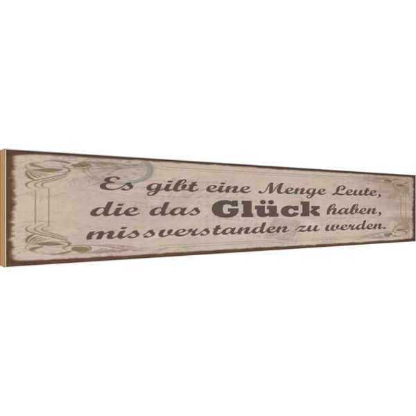 Vianmo Insegna In Legno 10X46 Cm GlüCk Missverstanden Zu Werden-image