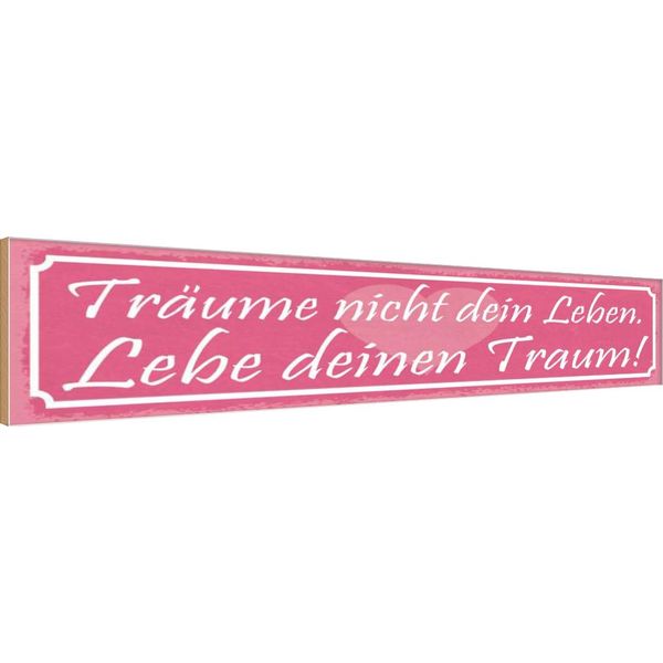 Vianmo Insegna In Legno 10X46 Cm TräUme Nicht Dein Leben Lebe-image