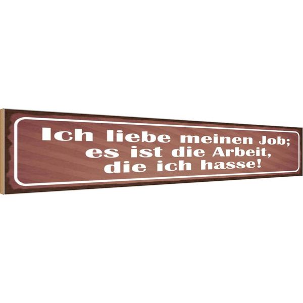 Vianmo Insegna In Legno 10X46 Cm Job Ist Arbeit Die Ich Hasse-image