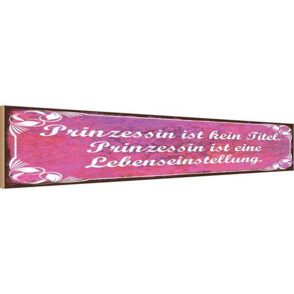 Vianmo Insegna In Legno 10X46 Cm Prinzessin Ist Kein Titel Ist-image