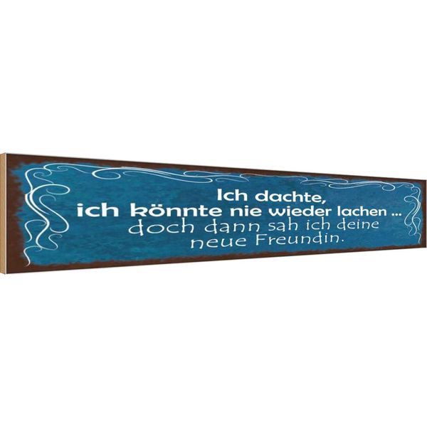 Vianmo Insegna In Legno 10X46 Cm Freundin Ich Kann Wieder Lachen-image