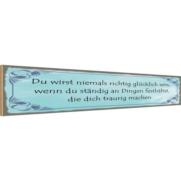 Vianmo Insegna In Legno 10X46 Cm Niemals Richtig GlüCklich Wenn-image