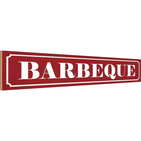 Vianmo Insegna In Legno 10X46 Cm Barbeque-image