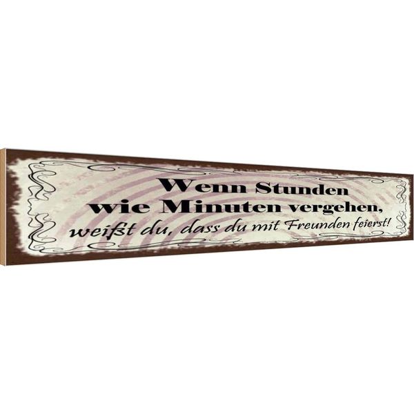 Vianmo Insegna In Legno 10X46 Cm Freunde Wenn Stunden Wie Minuten-image