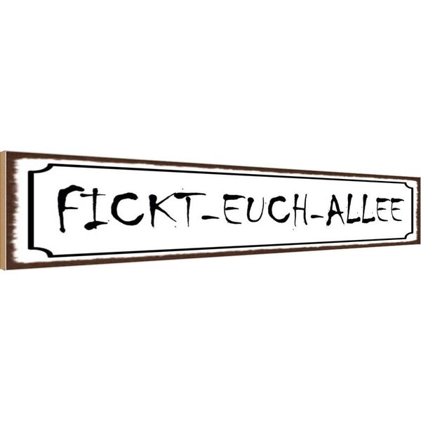 Vianmo Insegna In Legno 10X46 Cm Fickt-Euch-Allee-image