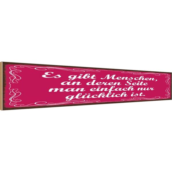 Vianmo Insegna In Legno 10X46 Cm Gibt Menschen Einfach GlüCklich-image