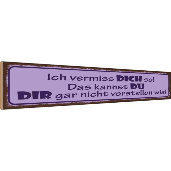 Vianmo Insegna In Legno 10X46 Cm Vermiss Dich So Nicht Vorstellen-image