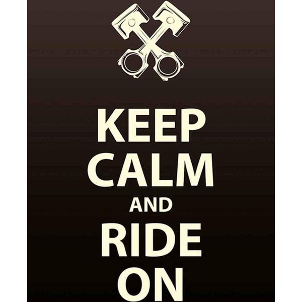 Vianmo Insegna In Legno 30X20 Cm Keep Calm And Ride On-image