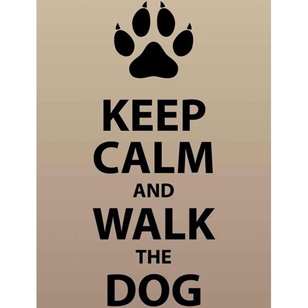 Vianmo Insegna In Legno 30X20 Cm Keep Calm And Walk The Dog-image