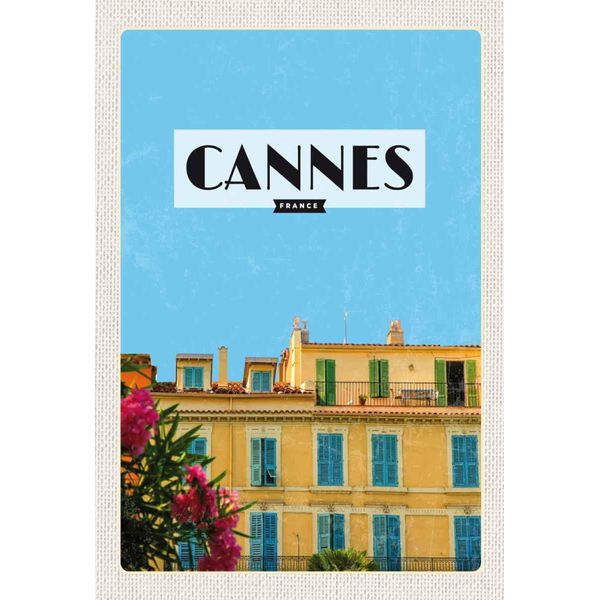 Vianmo Insegna In Legno 30X20 Cm Cannes France Frankreich Tourismus-image