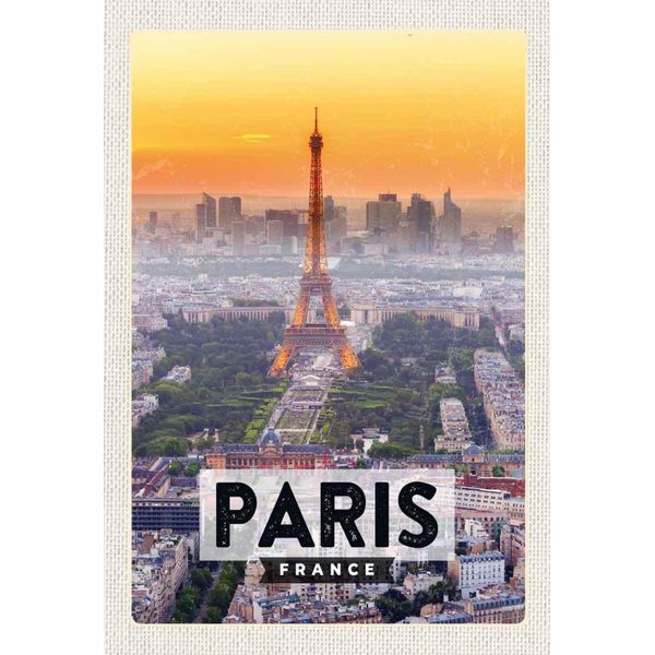 Vianmo Insegna In Legno 30X20 Cm Paris Frankreich Eiffelturm-image