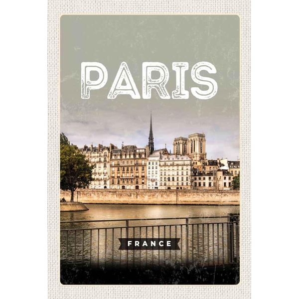 Vianmo Insegna In Legno 30X20 Cm Paris Frankreich Architektur-image
