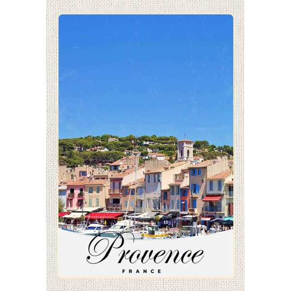Vianmo Insegna In Legno 30X20 Cm Provence Frankreich Boote Stadt-image