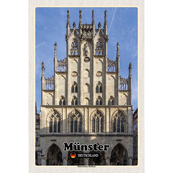 Vianmo Insegna In Legno 30X20 Cm MüNster Historichesrathaus-image