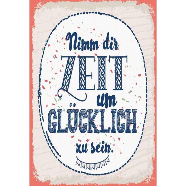 Vianmo Insegna In Legno 30X20 Cm Nimm Dir Zeit Um GlüCklich Sein-image