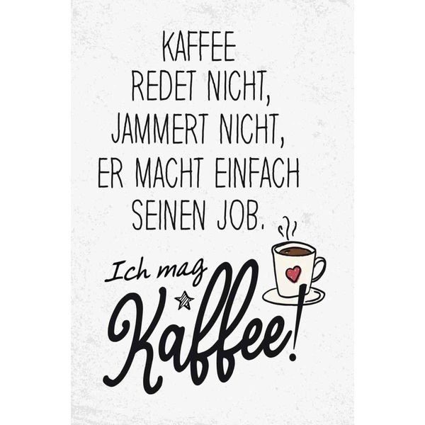 Vianmo Insegna In Legno 30X20 Cm Kaffee Redet Nicht, Jammert Nicht-image