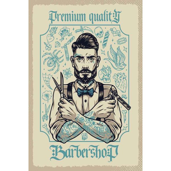 Vianmo Insegna In Legno 30X20 Cm Barbershop Premium Quality-image