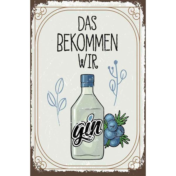 Vianmo Insegna In Legno 30X20 Cm Gin Das Bekommen Wir-image