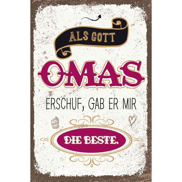 Vianmo Insegna In Legno 30X20 Cm Gott Gab Mir Die Beste Oma-image