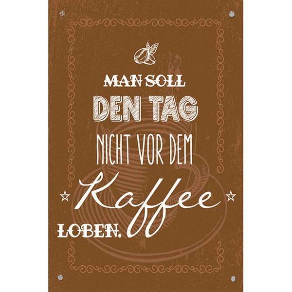 Vianmo Insegna In Legno 30X20 Cm Kaffee Den Tag Nicht Vor Dem Loben-image