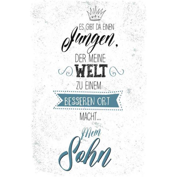 Vianmo Insegna In Legno 30X20 Cm Sohn Meine Welt Wird Besser-image