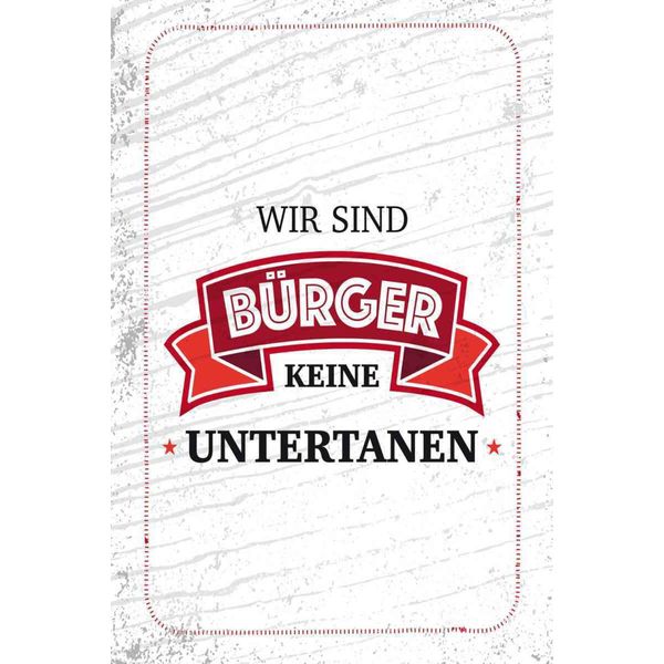Vianmo Insegna In Legno 30X20 Cm Wir Sind BüRger Keine Untertanen-image