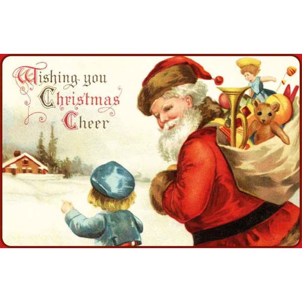 Vianmo Insegna In Legno 20X30 Cm Weihnachtsmann Santa Claus Christmas-image