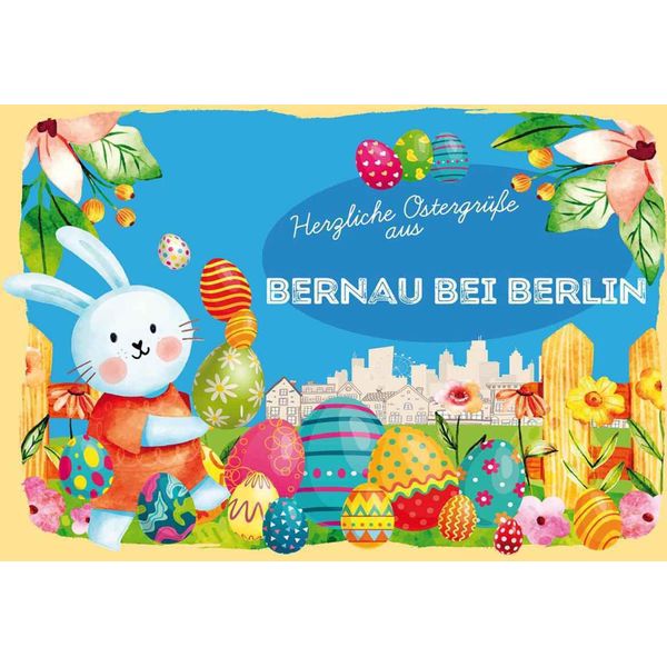 Vianmo Insegna In Legno 20X30 Cm OstergrüßE Bernau Bei Berlin-image