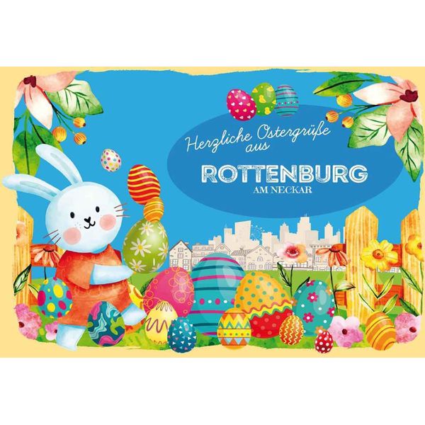 Vianmo Insegna In Legno 20X30 Cm OstergrüßE Rotenburg Am Neckar-image