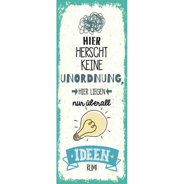 Vianmo Insegna In Legno 27X10 Cm Hier Keine Unordnung Nur Ideen-image