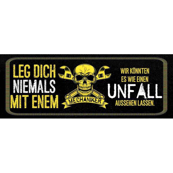 Vianmo Insegna In Legno 10X27 Cm Leg Dich Nie Mit Einem Mechaniker-image
