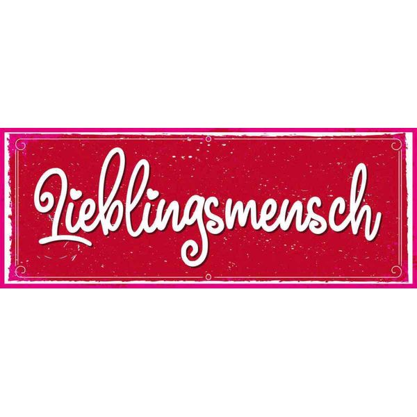 Vianmo Insegna In Legno 10X27 Cm Lieblingsmensch-image